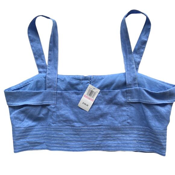 SUBOO Blue Crop Top Size 10 - Picture 6 of 6